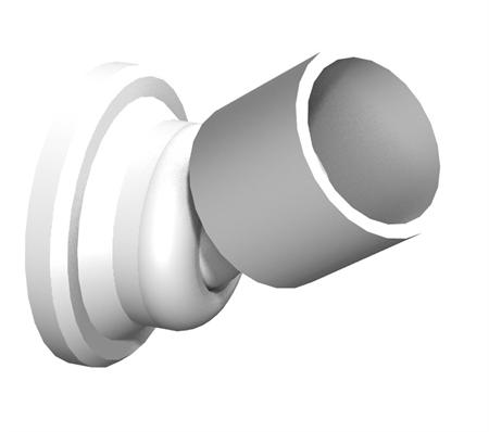 Van Der P Erica2000 Flexi-konsol +/-60º til skrå/skæve vægge - Hvid Van Der P Erica2000 Flexi-konsol +/-60º til skrå/skæve vægge - Hvid