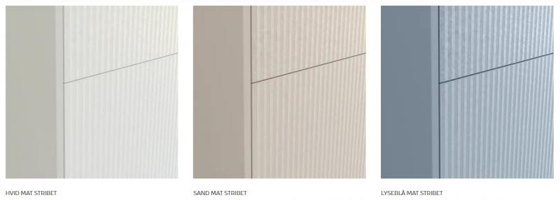 Dansani Mido+ Classic 61 m&oslash;bels&aelig;t m/Amber vask og 2 skuffer - Striber/mat lysebl&aring;