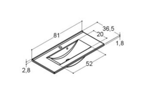 Dansani Mido+ 80 MINI møbelpakke m/Amber vask og 2 skuffer - Varm eg Dansani Mido+ 80 MINI møbelpakke m/Amber vask og 2 skuffer - Varm eg