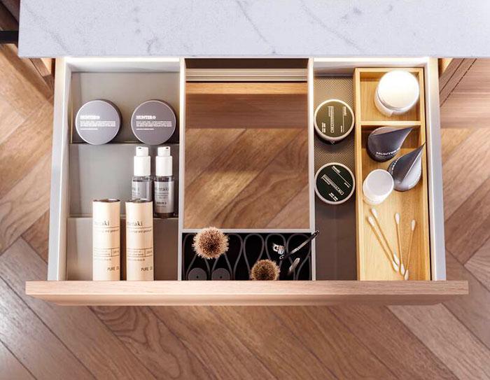 Dansani Luna 61 møbelsæt m/Kantate vask, høj skuffe og indretning - Sort eg Dansani Luna 61 møbelsæt m/Kantate vask, høj skuffe og indretning - Sort eg