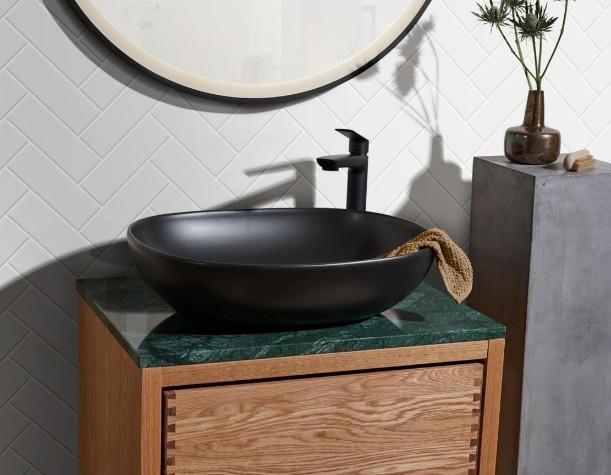 Cass&oslash;e Sleek h&aring;ndvaskarmatur t/bowlevask - Mat sort