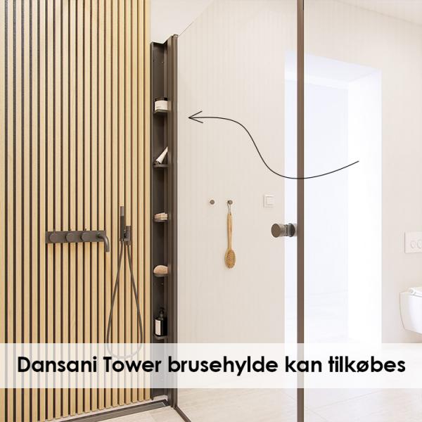 Dansani Match A+D 70x90 brusehjørne - Klar glas/mat sort Dansani Match A+D 70x90 brusehjørne - Klar glas/mat sort