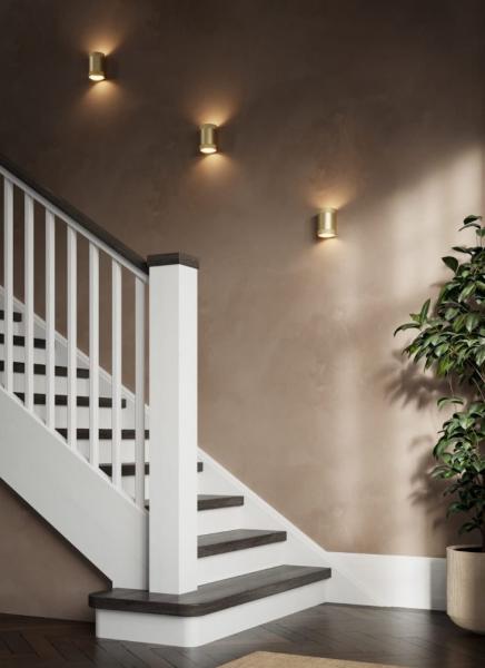 Cassøe Aura væglampe m/crystal cut - Børstet messing Cassøe Aura væglampe m/crystal cut - Børstet messing