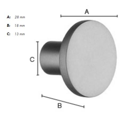 Beslagsboden knopgreb BB496 - Mat sort