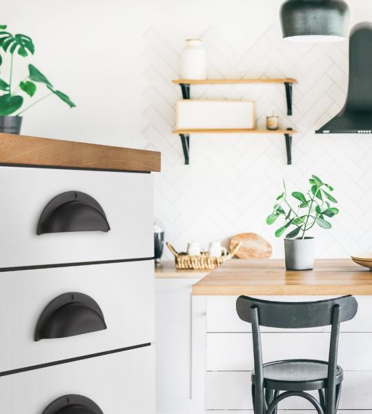 Beslagsboden m&oslash;belgreb BB633 - Mat sort