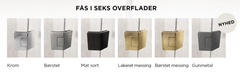 Str&oslash;mberg Lucca 180 brusefolded&oslash;r, skr&aelig;ddersyet - Valgfri glas og beslag