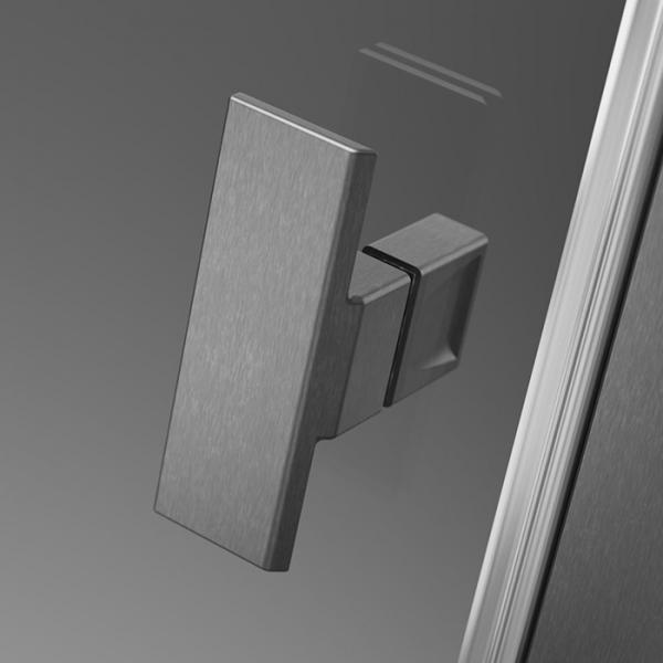 Strømberg Noma 45 svingdør m/sidepanel 1000mm - Højre - Børstet gunmetal Strømberg Noma 45 svingdør m/sidepanel 1000mm - Højre - Børstet gunmetal