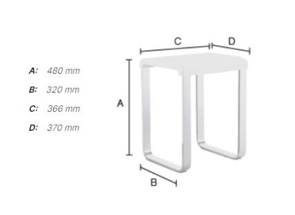 Smedbo Living badev&aelig;relsestaburet - Krom/gr&aring;