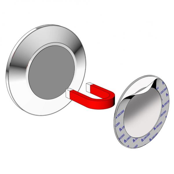 Smedbo Outline makeupspejl m/magnet - 5x forst&oslash;rrelse - Krom