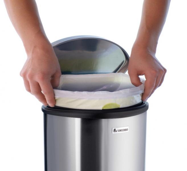 Smedbo Outline Lite pedalspand 6L - St&aring;l