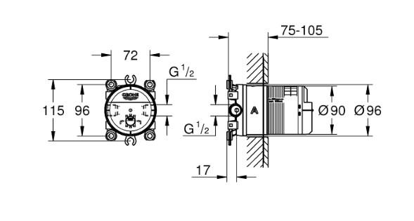 Grohe SmartControl komplet brusesystem med SmartActive brus til indbygning - Supersteel Grohe SmartControl komplet brusesystem med SmartActive brus til indbygning - Supersteel