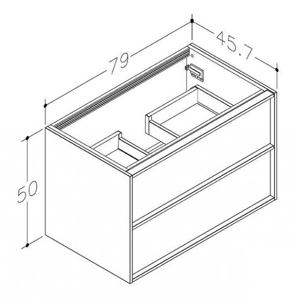 Strømberg Skara 80 badeværelsesskab - Mørk eg Strømberg Skara 80 badeværelsesskab - Mørk eg