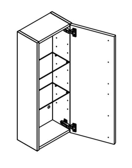 Dansani Luna Urban overskab - Venstrehængslet - Hvid mat Dansani Luna Urban overskab - Venstrehængslet - Hvid mat