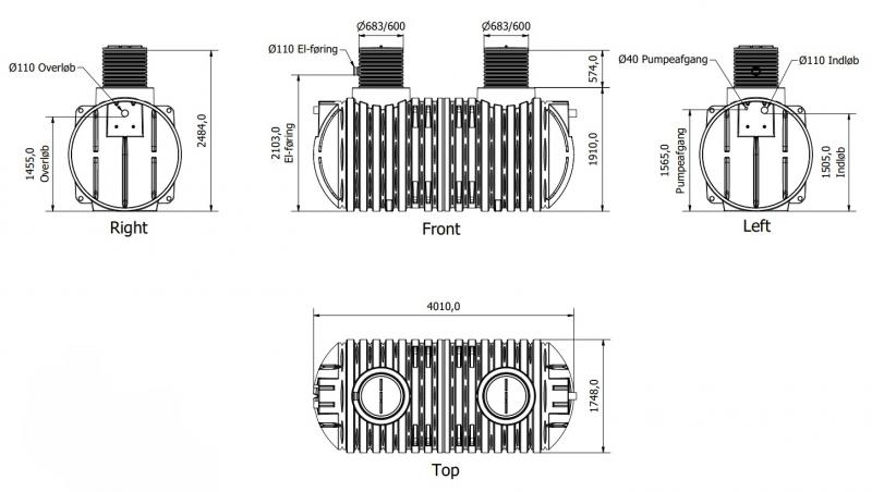 Watercare komplet regnvandsanlæg til have 7000L Watercare komplet regnvandsanlæg til have 7000L