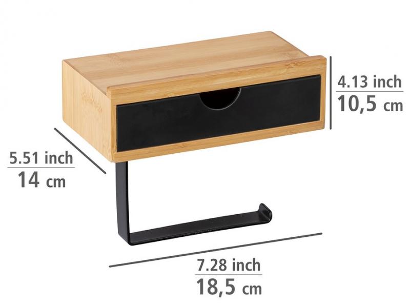Wenko Bambusa tilbeh&oslash;rspakke til bad - Bambus/sort