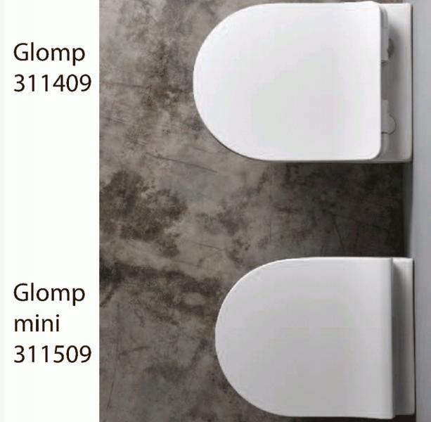 Lavabo Glomp Mini rimless v&aelig;gh&aelig;ngt toilet - Mat sort