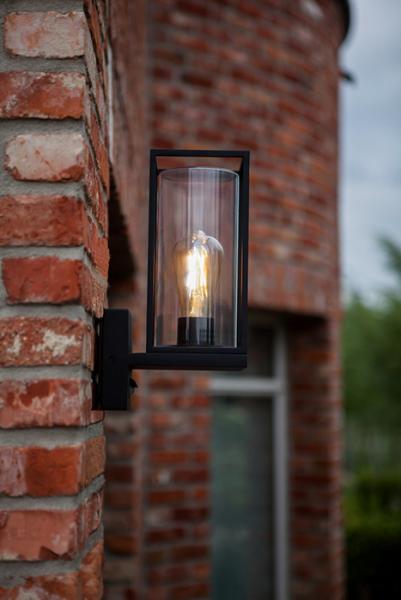 Lutec Tradition Flair 1 udend&oslash;rslampe til v&aelig;g m/sensor - Mat sort