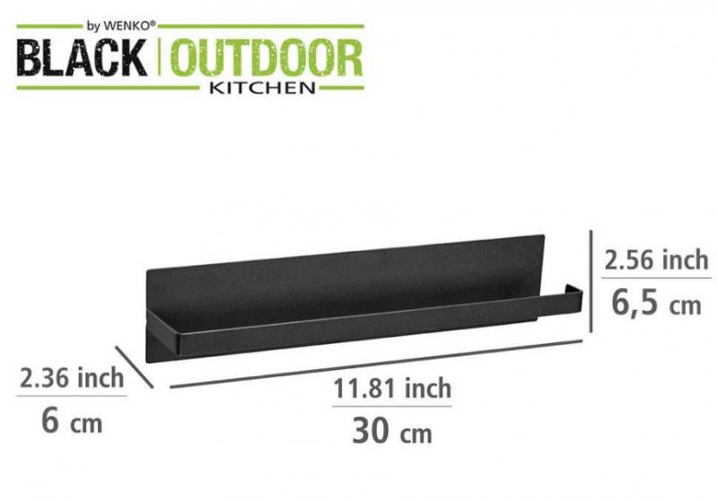 Wenko Ima køkkenrulleholder til væg - Mat sort - Skruefri Wenko Ima køkkenrulleholder til væg - Mat sort - Skruefri