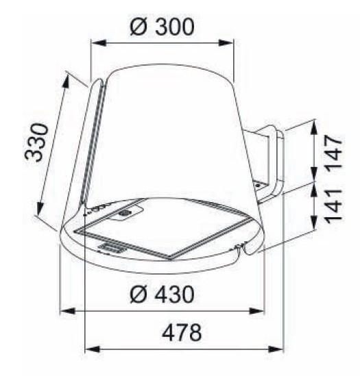 Eico Beat Wall BK Matt emh&aelig;tte til v&aelig;gmontering - Sort