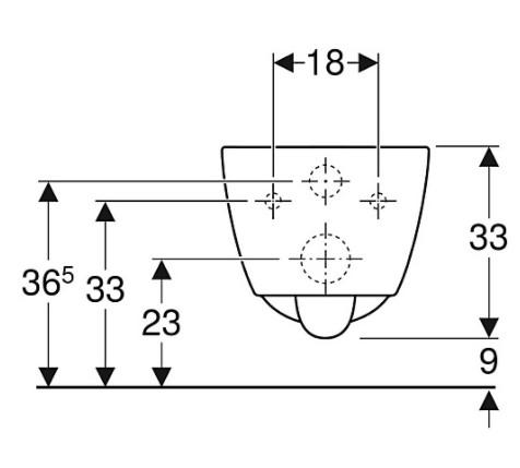 Geberit Icon v&aelig;gh&aelig;ngt toilet m/RIMfree og KeraTect