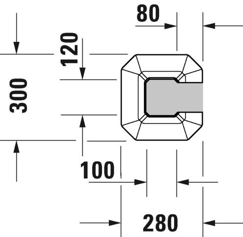 Duravit 1930 s&oslash;jle til h&aring;ndvask 043880 og 043870