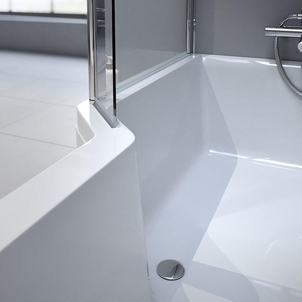 Str&oslash;mberg Urban Edge badekar t/brus - 157,5 x 70/84,5 - Venstre - 1 rygl&aelig;n