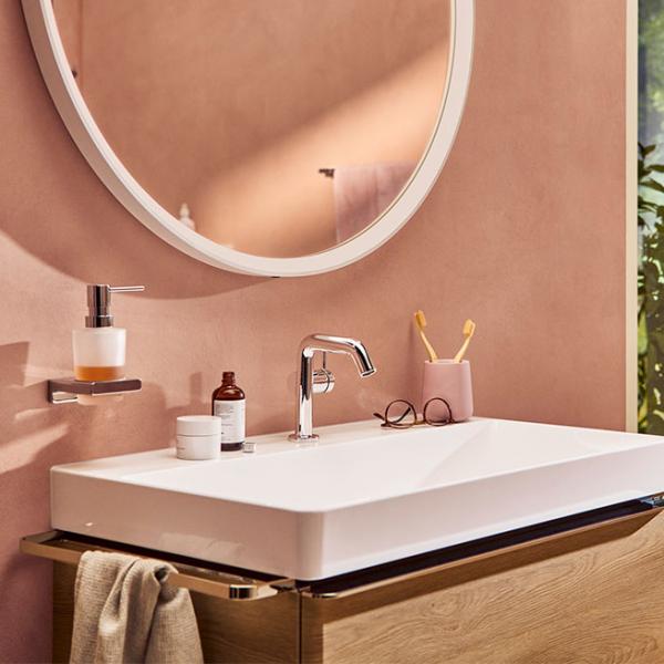 hansgrohe Tecturis S Fine h&aring;ndvaskarmatur 110 m/CoolStart, EcoSmart+ og push-open bundventil - Krom