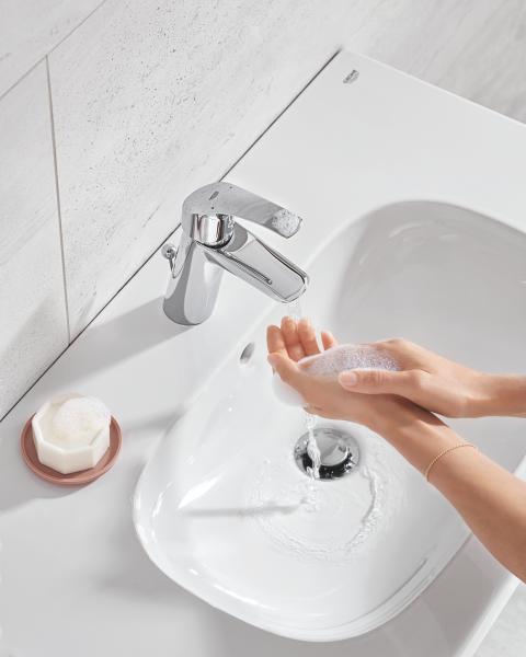 Grohe Eurosmart håndvaskarmatur m/bundventil og høj tud Grohe Eurosmart håndvaskarmatur m/bundventil og høj tud