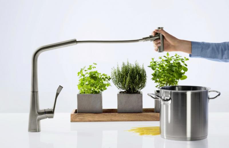 Hansgrohe Metris Select 320 k&oslash;kkenarmatur m/udtr&aelig;k - Krom