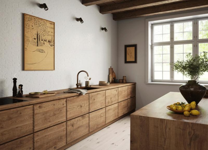 Lavabo Kubus 030 k&oslash;kkenarmatur - Bruneret messing