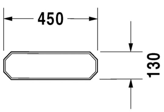 Duravit 1930 hylde i porcelæn 450mm Duravit 1930 hylde i porcelæn 450mm