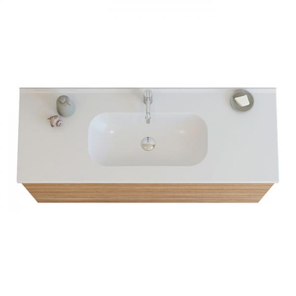 Dansani Luna 121 m&oslash;bels&aelig;t m/Kantate vask, h&oslash;j skuffe og indretning - Varm eg