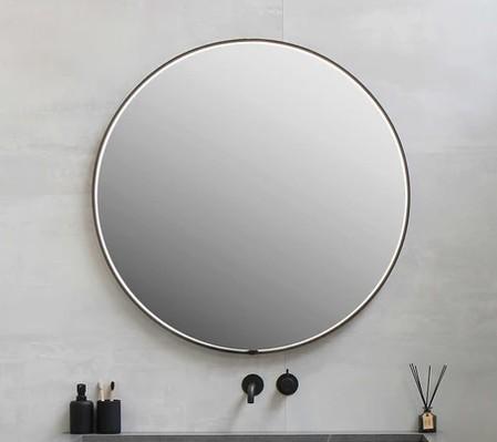 Sanibell Ink SP24 rundt spejl m/lys, varme og sensor &Oslash;40 - Mat sort