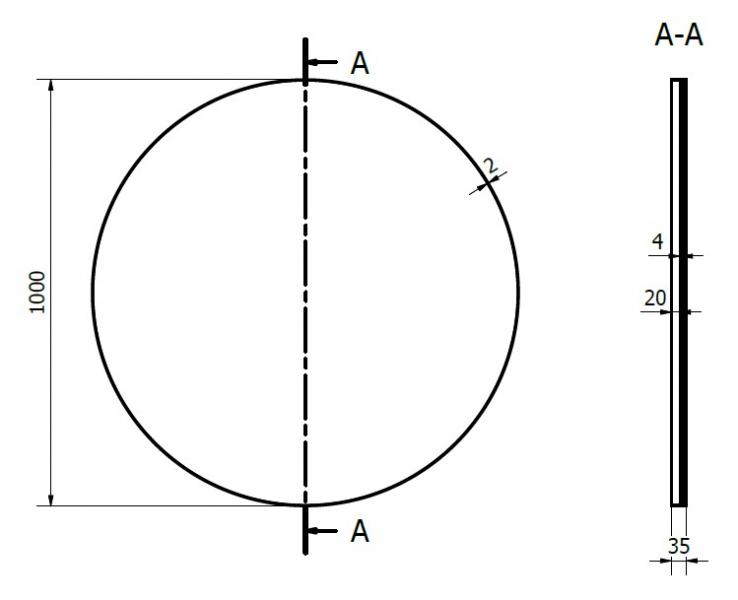 Sanibell Ink SP15 rundt spejl m/ramme Ø100 - Børstet mat guld Sanibell Ink SP15 rundt spejl m/ramme Ø100 - Børstet mat guld