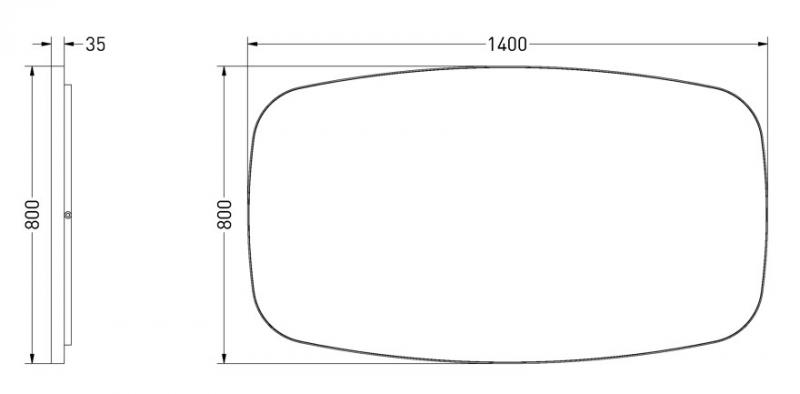 Sanibell Ink SP30 superellipse spejl m/backlight, varme og sensor 140 x 80 cm - Børstet mat guld Sanibell Ink SP30 superellipse spejl m/backlight, varme og sensor 140 x 80 cm - Børstet mat guld
