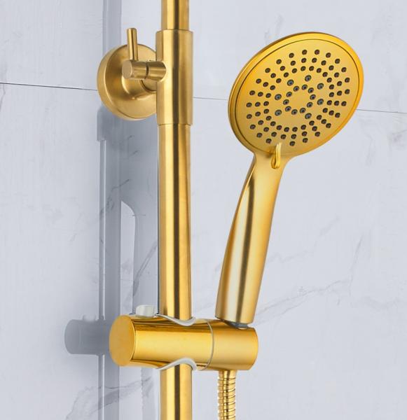 Nortiq komplet brusesystem &Oslash;22 - B&oslash;rstet messing