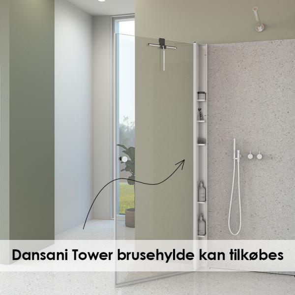 Dansani Match A+A brusehjørne - 80x80 cm - Klar glas/matkrom Dansani Match A+A brusehjørne - 80x80 cm - Klar glas/matkrom