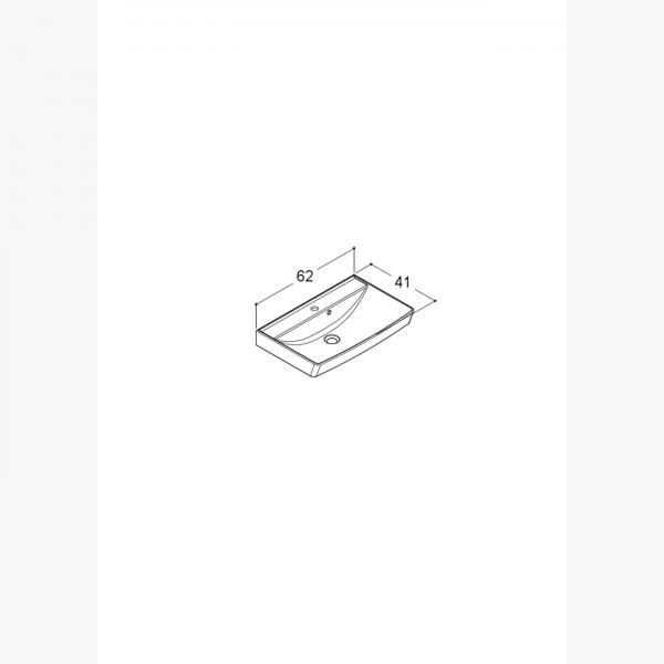 Dansani Mido+ 60 møbelsæt m/Capella håndvask og Button greb - Sort struktur Dansani Mido+ 60 møbelsæt m/Capella håndvask og Button greb - Sort struktur
