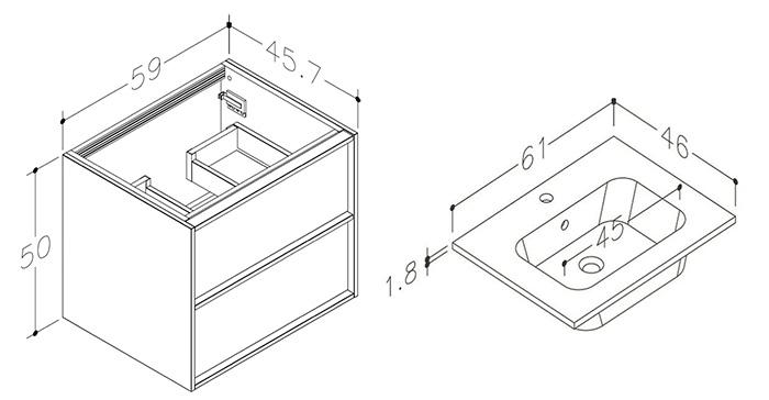 Str&oslash;mberg Skara 60 m&oslash;bels&aelig;t - Lys eg
