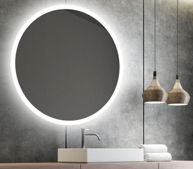 Sandra rundt spejl m/integreret LED lys, backlight og varme - Ø90 cm Sandra rundt spejl m/integreret LED lys, backlight og varme - Ø90 cm