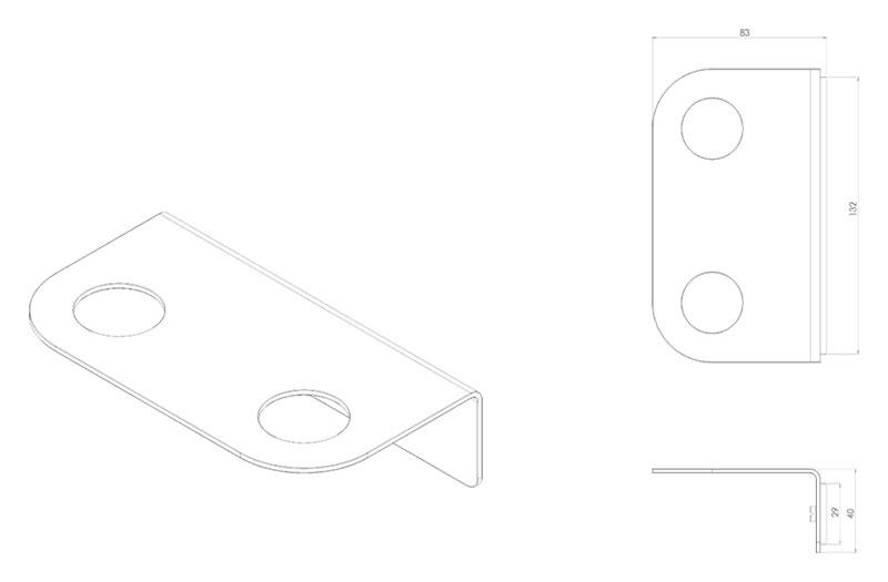 Toni Copenhagen dobbelt sæbeholder t/væg - Ægte messing Toni Copenhagen dobbelt sæbeholder t/væg - Ægte messing