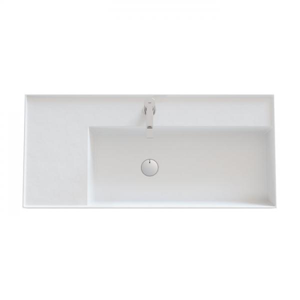 Dansani Luna Azym 101 asymmetrisk håndvask t/møbel - Højre - 1 hanehul Dansani Luna Azym 101 asymmetrisk håndvask t/møbel - Højre - 1 hanehul