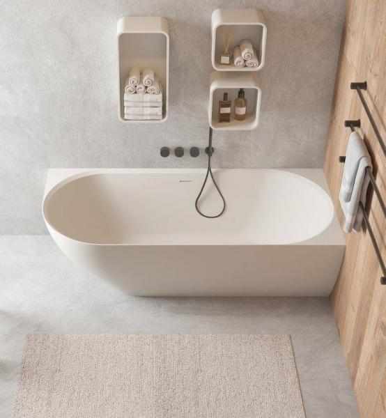 Ideavit Solidnova badekar t/hj&oslash;rne 1800 x 800 mm - H&oslash;jre - Mat hvid