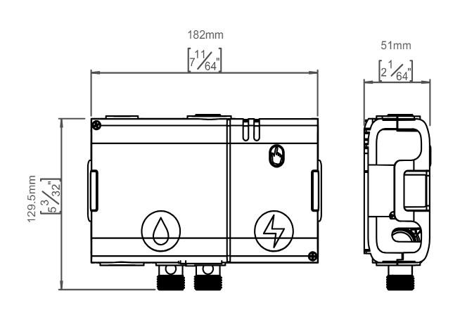 QTOO komplet ber&oslash;ringsfri vandhane t/indbygning i v&aelig;g - 190 mm - B&oslash;rstet rustfrit st&aring;l