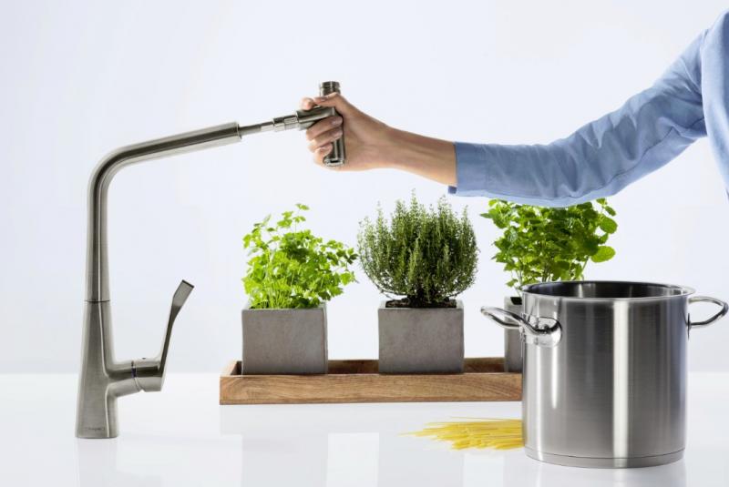 Hansgrohe Metris Select 320 k&oslash;kkenarmatur m/udtr&aelig;k - Krom