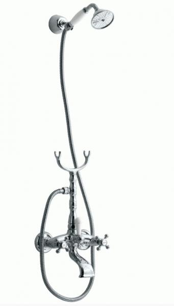 Lavabo Retro badekararmatur m/h&aring;ndbruser - Krom