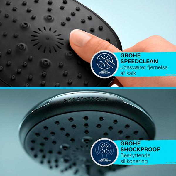 Grohe Vitalio Comfort 110 bruses&aelig;t 3 sprays m/v&aelig;gholder & Water Saving