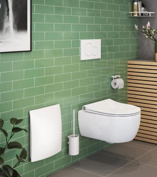 Pressalit væghængt toiletspand m/softopen - Hvid Pressalit væghængt toiletspand m/softopen - Hvid