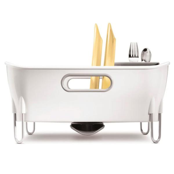 Simplehuman kompakt opvaskestativ i plast - Hvid Simplehuman kompakt opvaskestativ i plast - Hvid