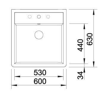 Blanco Panor 60 køkkenvask i porcelæn - Krystalhvid Blanco Panor 60 køkkenvask i porcelæn - Krystalhvid